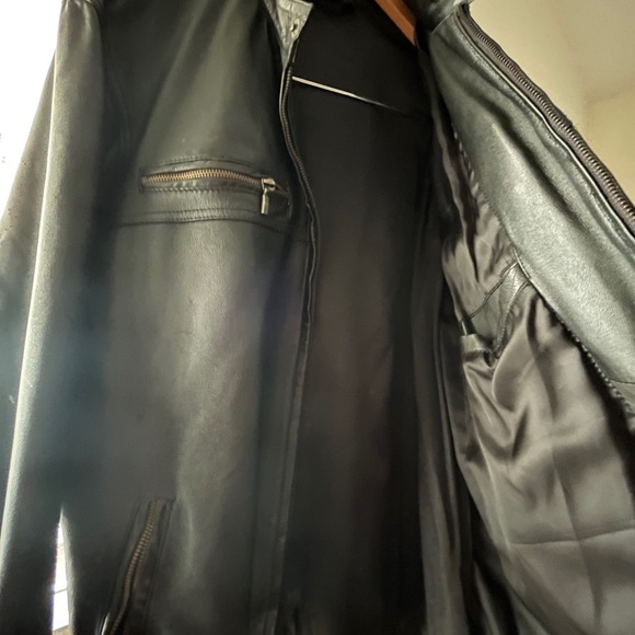 Leather men's jacket size L - Picture 5 of 6